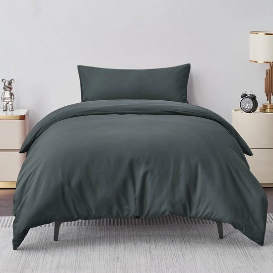 Set di Biancheria da Letto Microfibra 155 x 220 cm con Cuscino e Cerniera a Slitta
