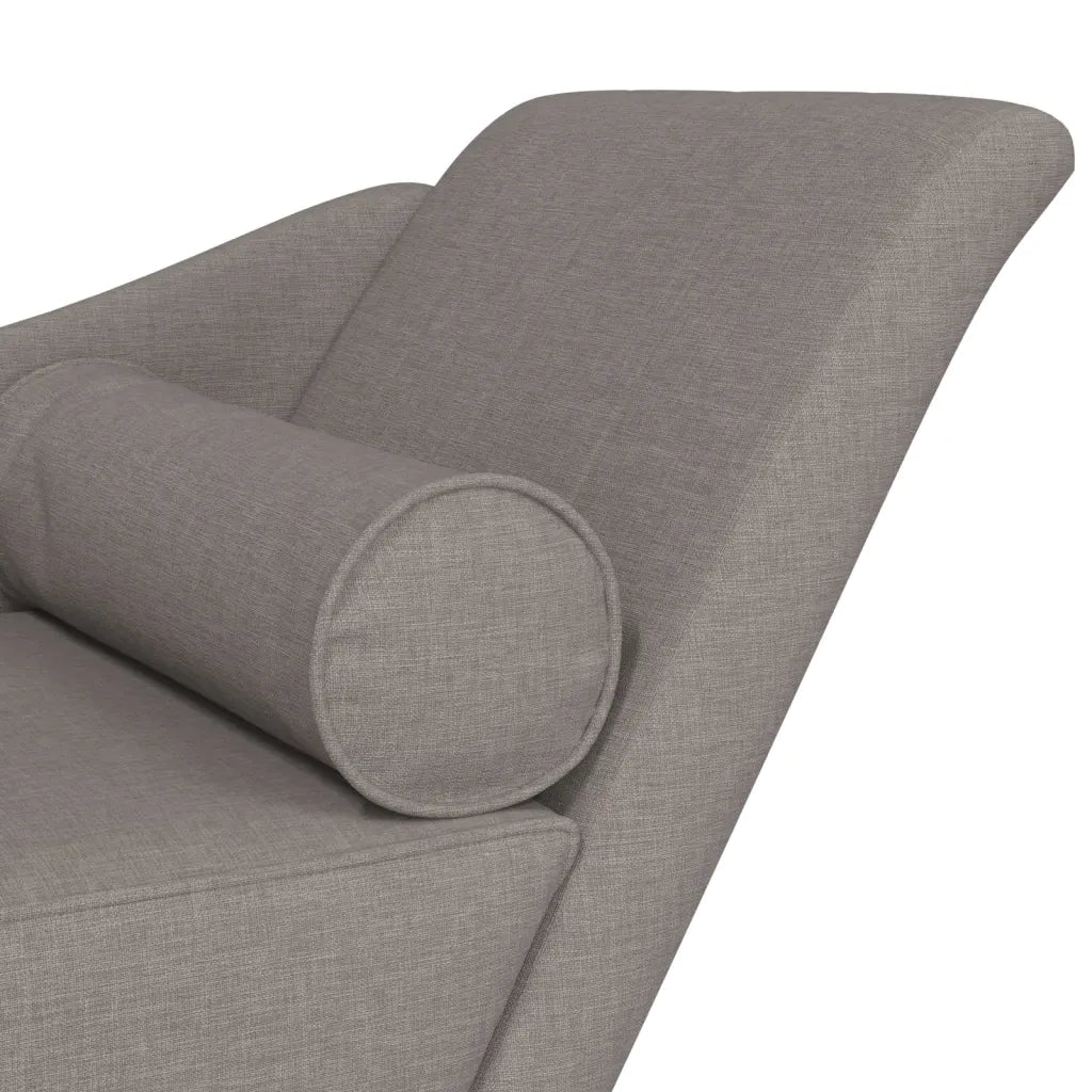 Chaise Longue con Cuscini Tortora in Tessuto 4007601