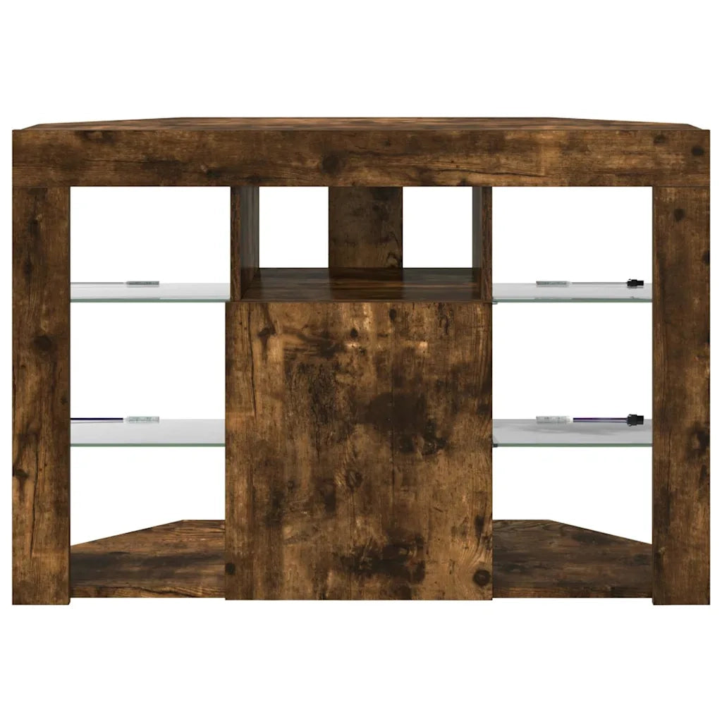 Mobile TV LED-Credenza per TV con LED-Console TV Angolare Rovere fum¨¦ 105 x 40 x 68 cm