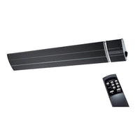 Stufa Elettrica ad Infrarossi da Parete Soffitto 104,5x17,7x6 cm 1500W con Telecomando Nero