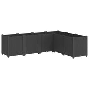 Fioriera | Cassetta per fiori | Vaso da Giardino Nera 160x120x53 cm in PP