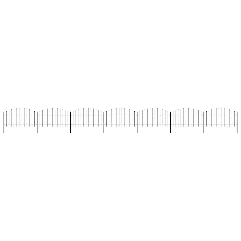 Recinzione Giardino Punta Lancia (1-1,25)x11,9m Acciaio Nera cod mxl 22642