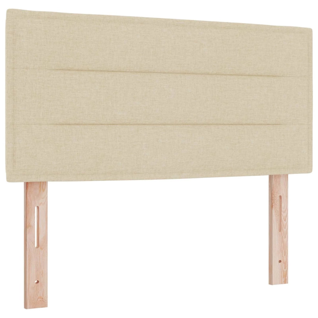 Letto ottomano con materasso Crema 100 x 200 cm Tessuto 3456224