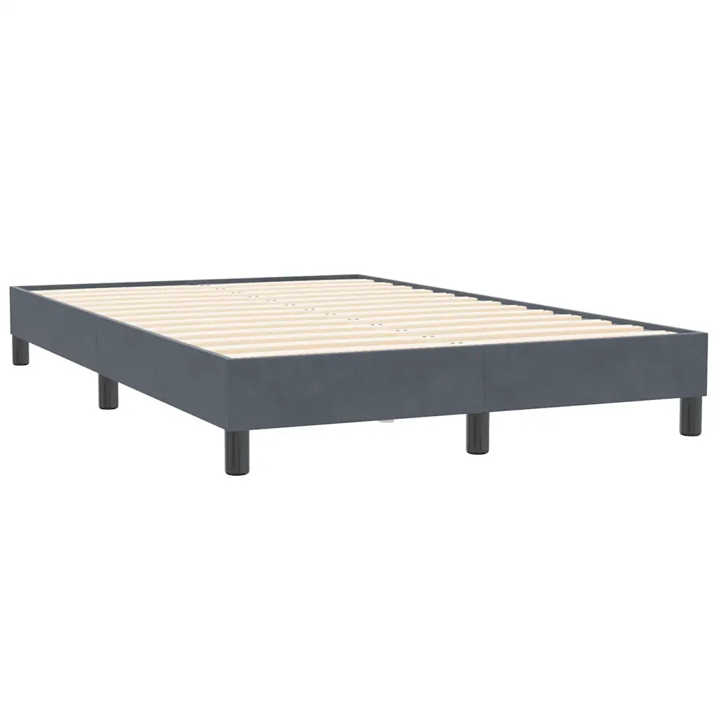 Giroletto Molle senza Materasso Grigio Scuro 120x210 cm Velluto 3315820