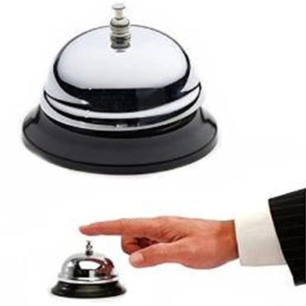 Trade Shop - Campanello Hotel Alberghi Reception Da Tavolo 8,5 X 6,5 Cm Metallo Silver -
