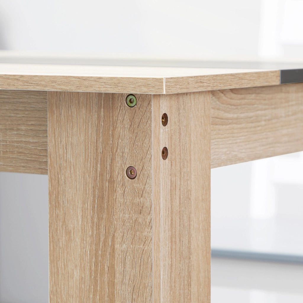 Tavolo da Pranzo Moderno per 4-6 Persone 120x69x75 cm Nero e Legno