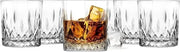 Set di bicchieri da whiskey - 6 x 280 ml - Vetreria trasparente per gin, bourbon, rum, cocktail - Bicchieri e accessori per bevande alcoliche per appassionati di whiskey