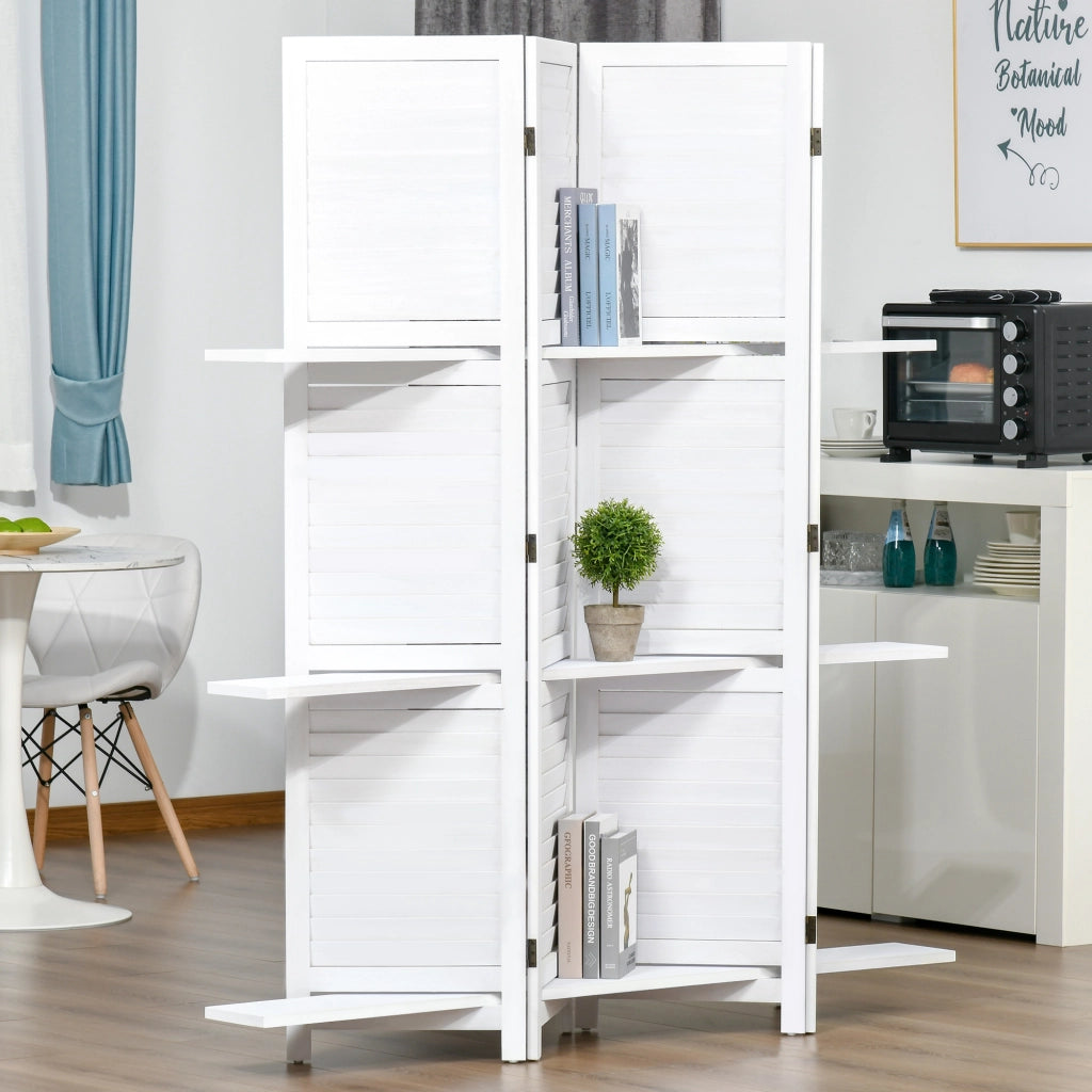 Paravent in legno 4 ante ¨C zephmum ¨C bianco 160x170 cm