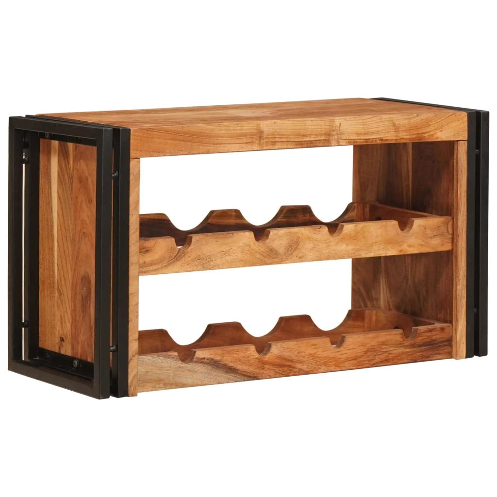 Portabottiglie Marrone 80 x 45 x 33 cm Legno di Acacia Massello CFW7287807