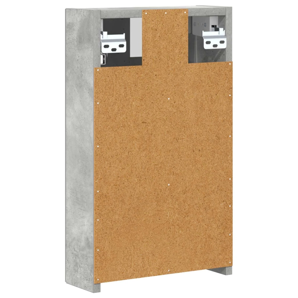 Mobiletto per specchio da bagno con lo scaffale Grigio cemento 889010