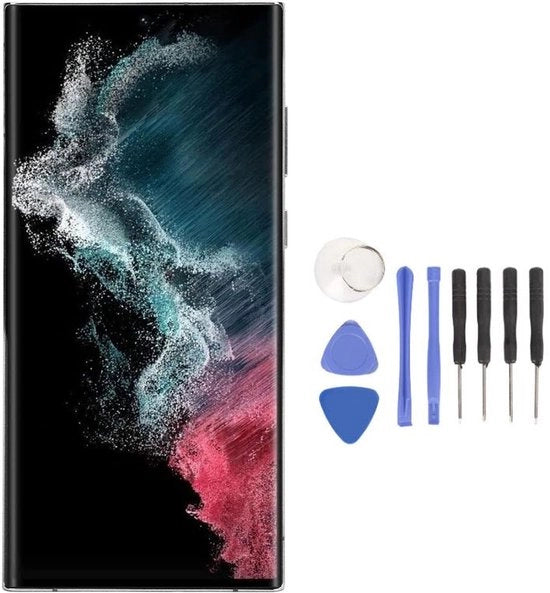 Schermo OLED di Ricambio 6.8 Pollici - Schermo per Telefono - Cuscino Digitale - Incluso Kit di Accessori - Argento - Alta Risoluzione 3088x1440px - Schermo per Telefono