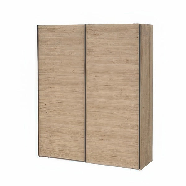 Armadio 2 Ante Scorrevoli Rovere 178,5 x 66,6 x 220,4 cm con 2 Ripiani e 2 Aste Appendiabiti Como Tvilum