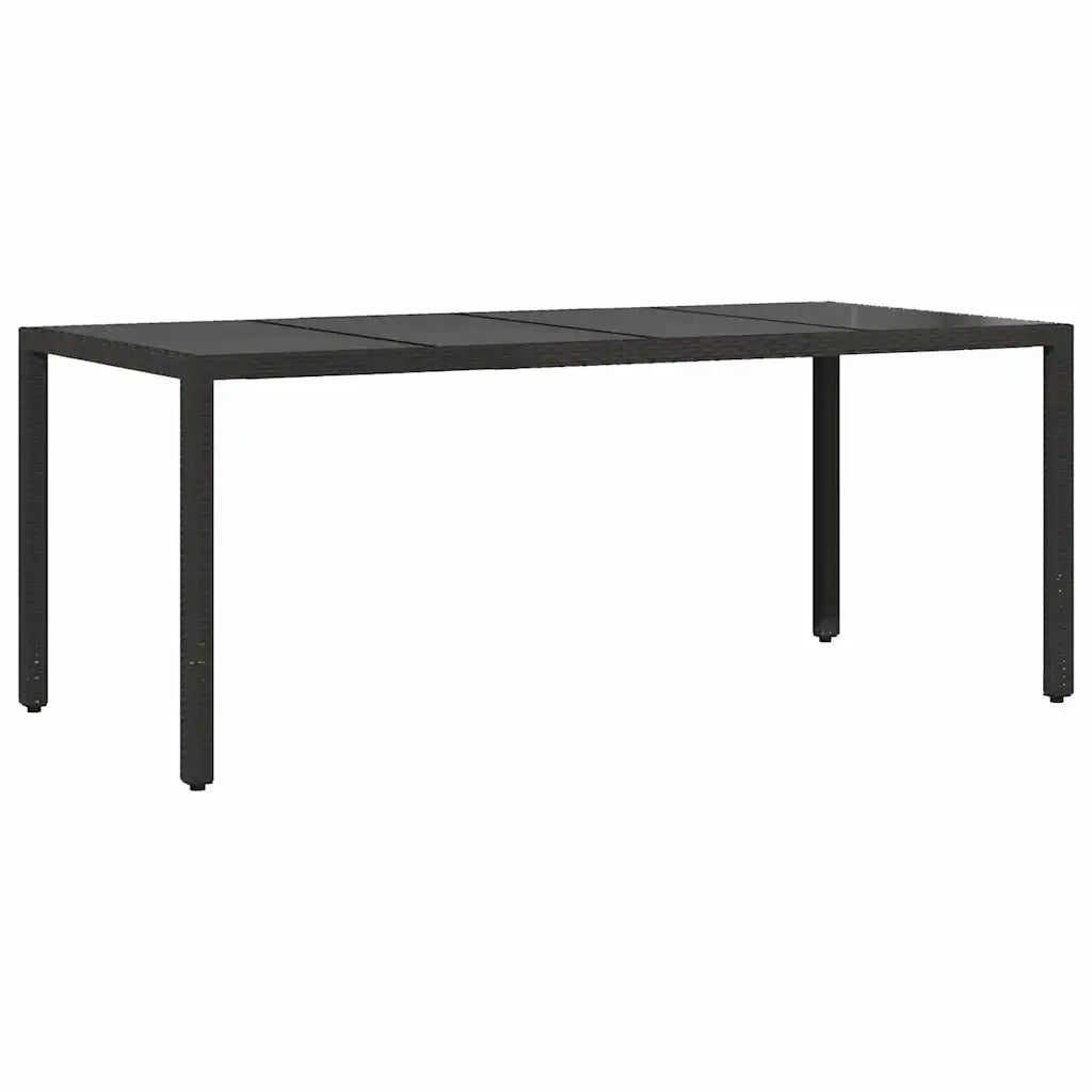 Set da Pranzo per Giardino 9 pcs Nero polyrattan 3334860