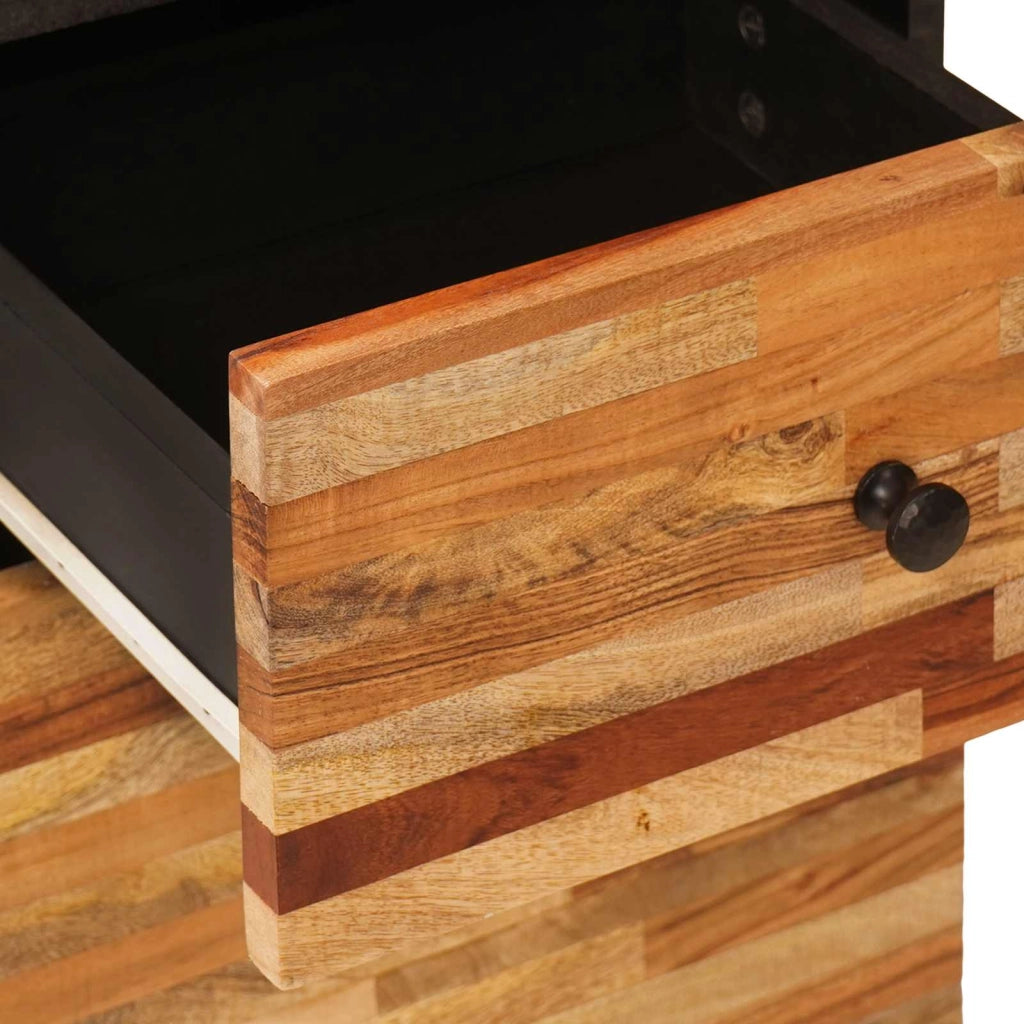 Mobiletto da bagno moderno in legno di mango pratico contenitore 38 x 33 x 160 cm stile contemporaneo legno marrone 02_0057820