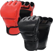2 Pair di Guantoni da Boxe – Cinturino Shock Absorbing in Pelle per Kickboxing, Sparring e MMA – Per Principianti e Professionisti
