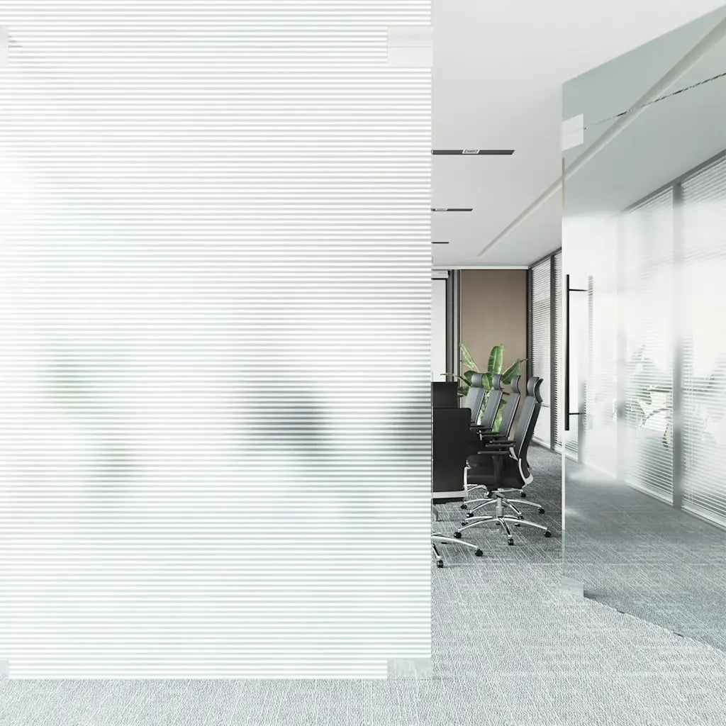 Pellicole per Finestre Design Smerigliato a Strisce in PVC 3206468