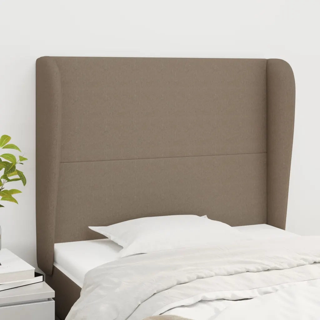 Testiera ad Orecchio-Testata con Orecchie Tortora 103x23x118/128 cm in Tessuto 220337