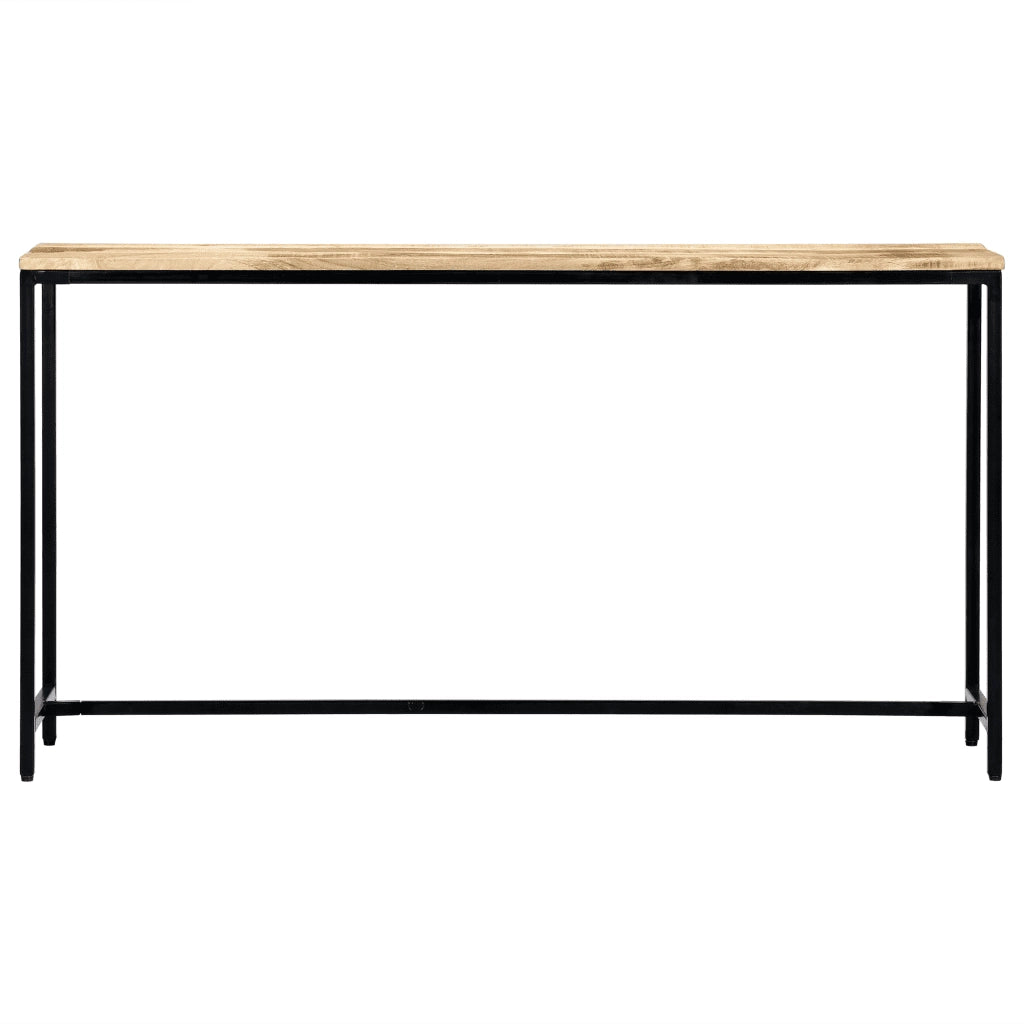 Tavolo Consolle 140x35x76 cm in Legno Massello di Mango Grezzo 247815