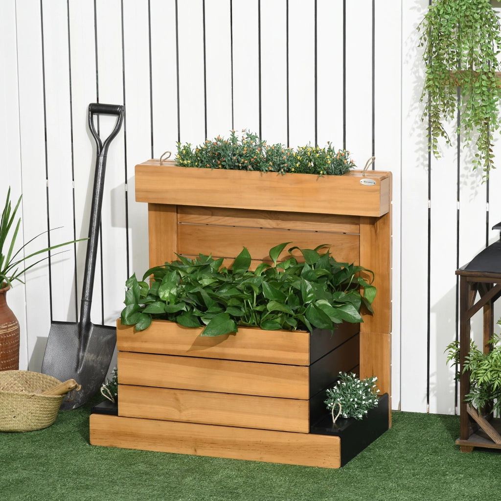 Hochbeet da giardino con vasche ¨C zephmum ¨C 79.5x49.5x80 cm
