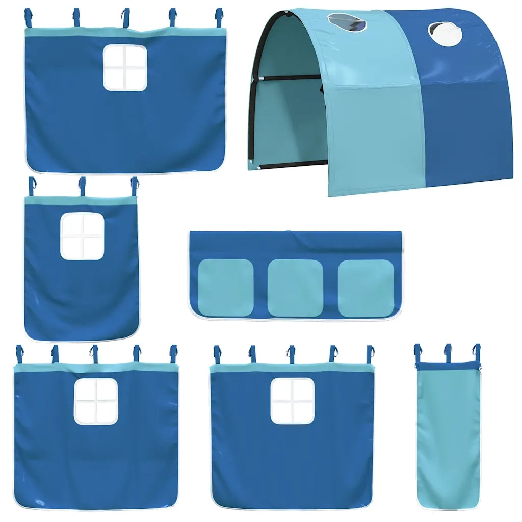 Letto a Castello senza Materasso Blu 90x190cm Massello Pino 3284028