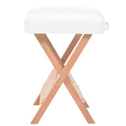 Sgabello da Massaggio Pieghevole Spessore Sedile 12 cm Bianco 110148
