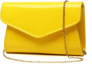 Borsa da sera in pelle, tasca notturna, borsa elegante per donna, portafoglio per Natale, matrimonio, festa, gala, giallo, standard 916