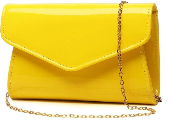 Borsa da sera in pelle, tasca notturna, borsa elegante per donna, portafoglio per Natale, matrimonio, festa, gala, giallo, standard 916