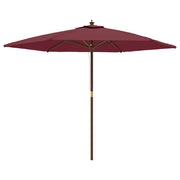 Ombrello | Parasolne da Giardino con Palo in Legno Bordeaux 299x240 cm