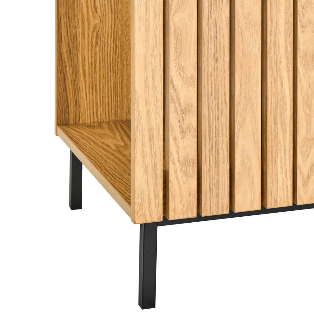Armadio aperto 5 ripiani MDF Scaffale aperto per vestiti Marrone chiaro stile moderno