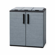 ARMADIO PATTUMIERA BASSO IN PLASTICA 3 SCOMPARTI DIMENSIONI 68 X 37 X H84 CM