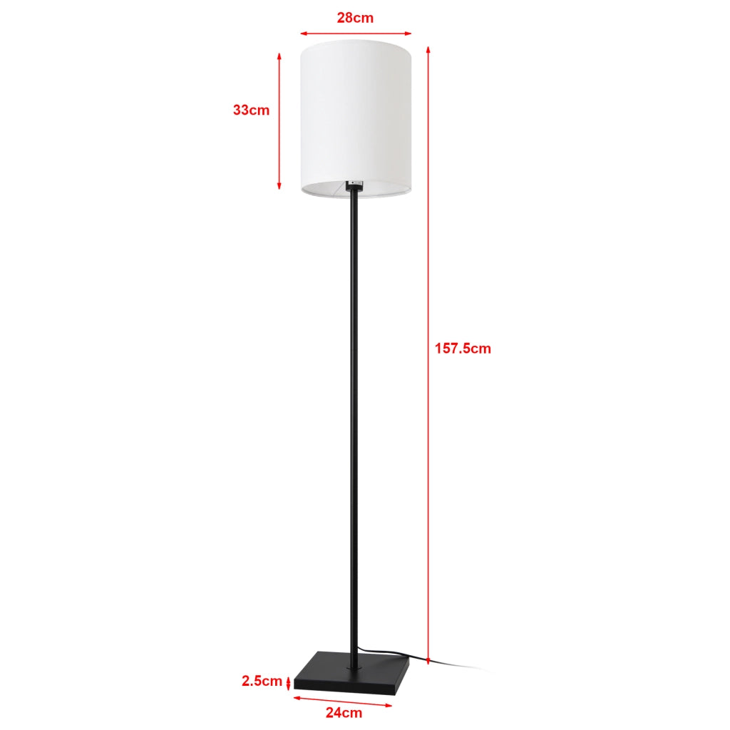 Lampada da Terra Solna con Paralume Cilindrico - lux.pro