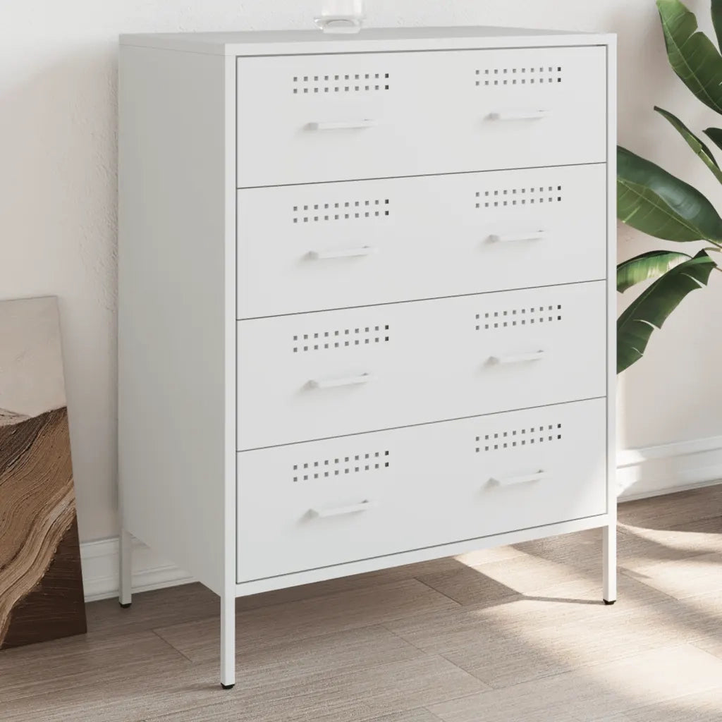 Credenza | Madia | Buffet da pranzo | Armadio da pranzo Bianca 68x39x89 cm in Acciaio