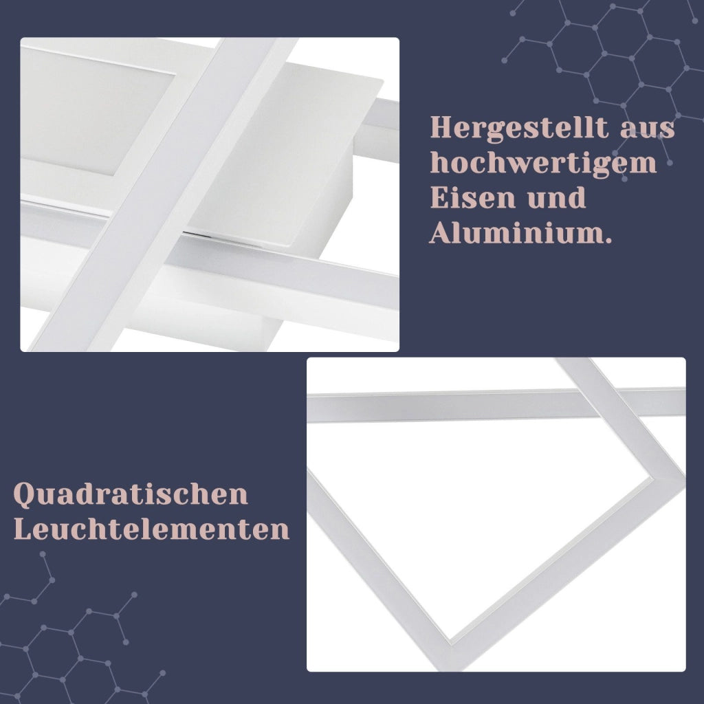 ZMH Lampada da soffitto plafoniera LED 50W design moderno telecomando per soggiorno