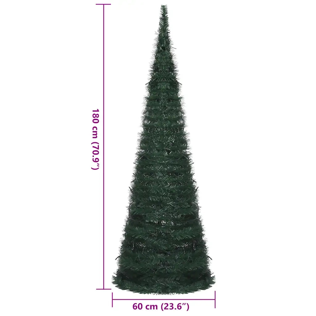 Albero di Natale | Decorazioni natalizie Artificiale Apribile Preilluminato Verde 180cm