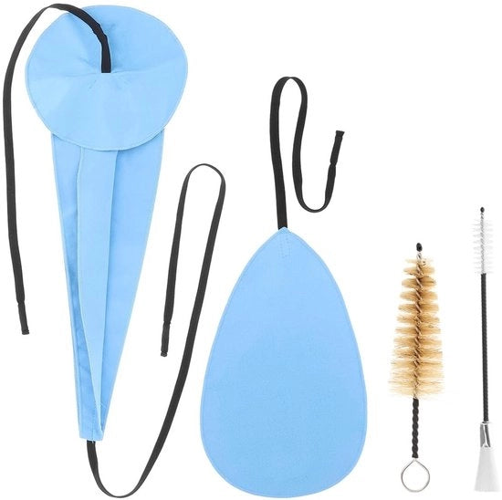 Set di pulizia 4-in-1 per sassofono - Spazzola per anse - Spazzola per bocca - Spazzola a setole - Materiale: suède sintetico