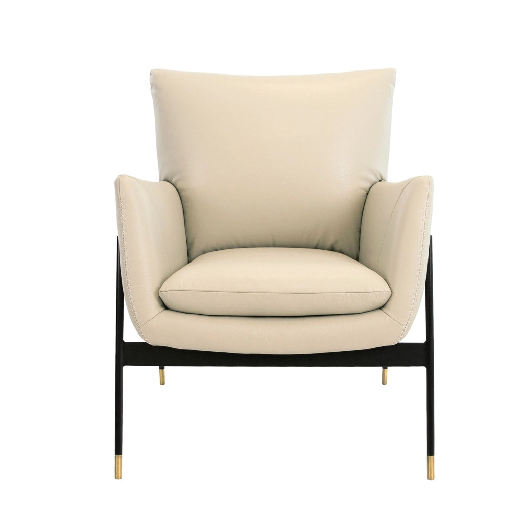 Poltrona in pelle grigio perla