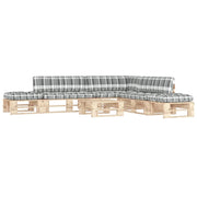 Mobili da giardino mobili da esterno Set di mobili su pallet da 6 pezzi con cuscini in legno di pino impregnato 02_0018483