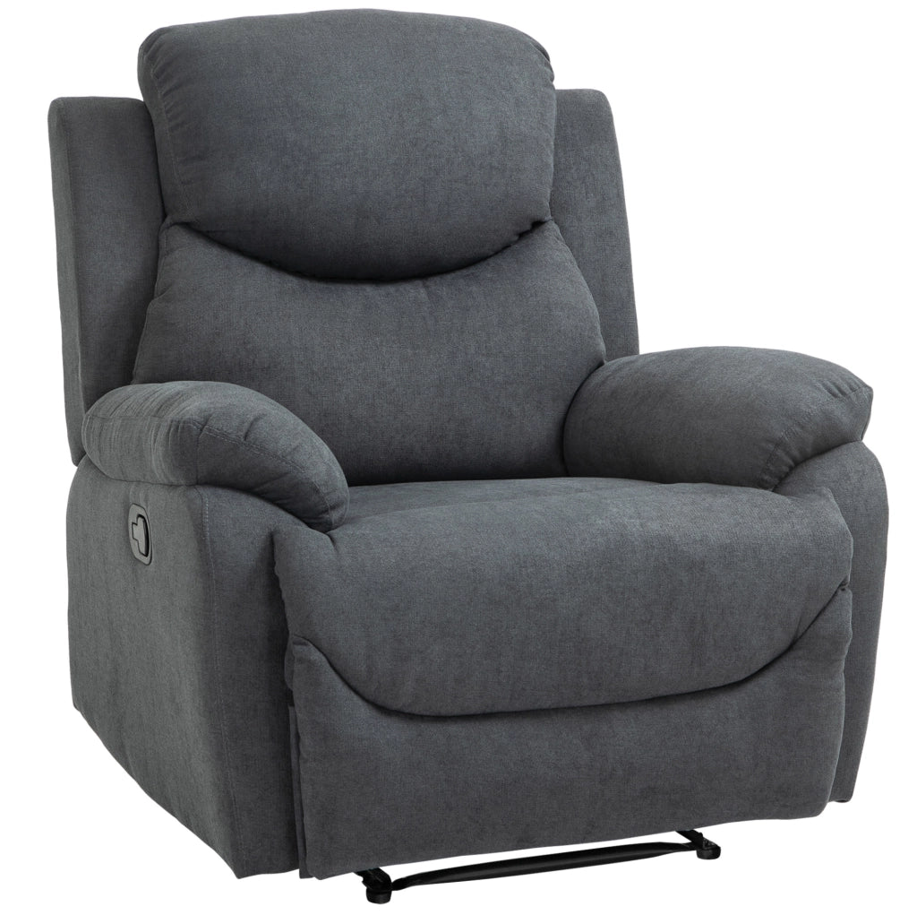 Poltrona reclinabile 150° in poliestere grigio scuro