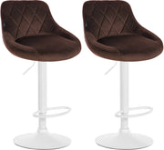 2er Set Barhocker Lazio Samt weiЯ