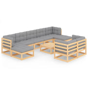 Mobili da giardino mobili da esterno Set di mobili da 10 pezzi con cuscini in legno di pino massiccio 02_0014995