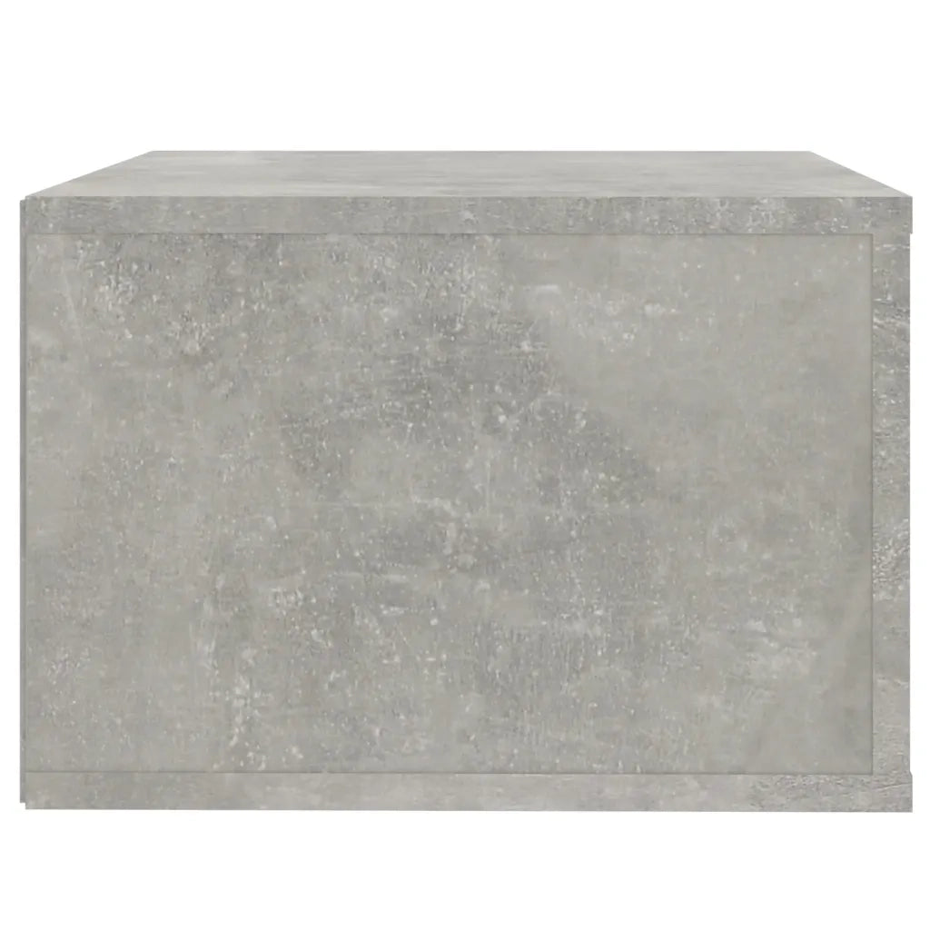 Set di 2 Comodini | Armadio da Notte | Mobiletto da notte a Muro Grigio Cemento 50x36x25 cm