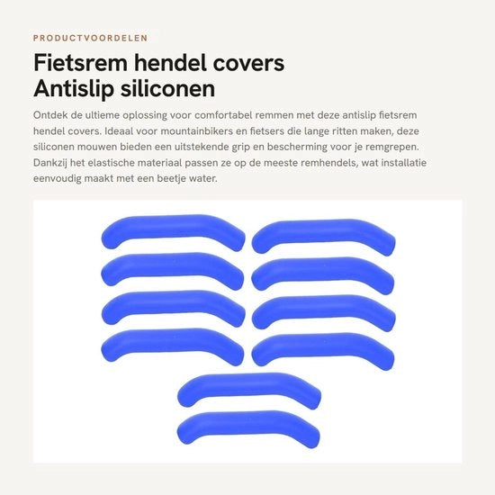 Freni bicicletta Antislip - Pannelli di silicone - 5 paia - Protezione manubrio - Sensazione di comfort - Installazione facile