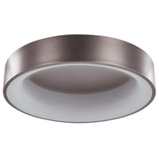 Plafoniera Marrone Chiaro Materiale Sintetico Acciaio Luci LED Integrate Forma Rotonda Decorativa Illuminazione Moderna