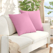 Cuscini da Divano 2 pz-Set di 2 Cuscini per Sofa Rosa 80 x 80 cm Tessuto
