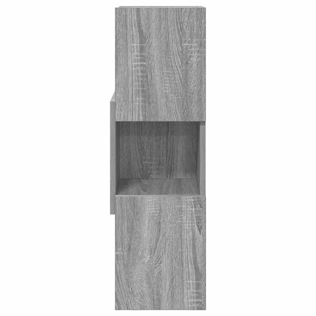 Mobile angolare Grigio Sonoma 25,5x25x80cm Legno multistrato 889818