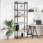 vidaXL Libreria rovere artigianale 60 x 30 x 188 cm Legno multistrato
