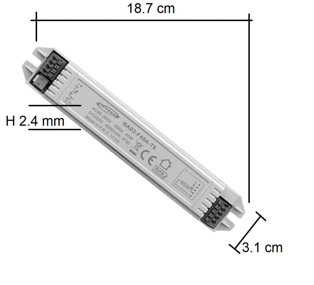 Kit sistema di emergenza per trasformare lampade a LED da 3w a 50w in luce anti black out 220V