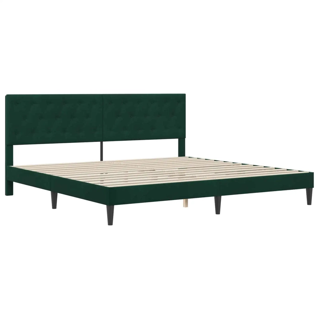 Struttura letto con materasso Verde Scuro 180 x 200 cm Velluto 3415068