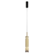 Maytoni Lampadario moderno Ordo 1 luce LED integrato nero metallo vetro