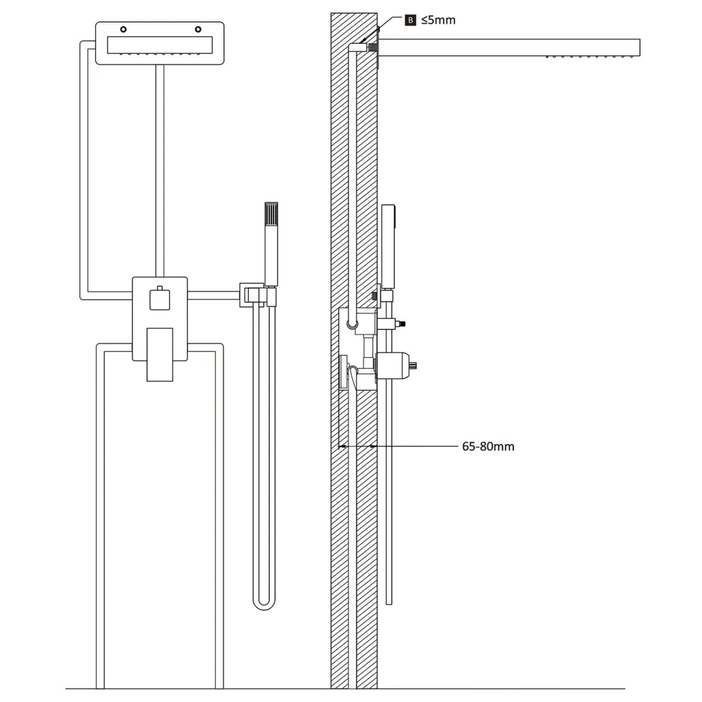 Sistema Doccia in Acciaio Inossidabile 201 Argento CFW8341362